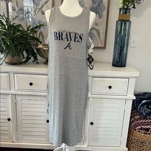 Atlanta Braves, Juniper Ladies’ Rib Knit Nightdress, Size L